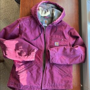 Raspberry Carhartt Sandstone Jacket L